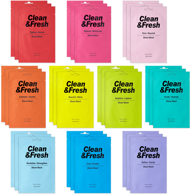 은율 클린 앤 프레시 시트 마스크팩 10종 x 3p, 1개입, 1개