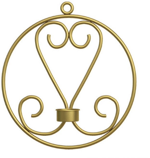 제이씨피 레트로 아이언 캔들 홀더 A, 골드