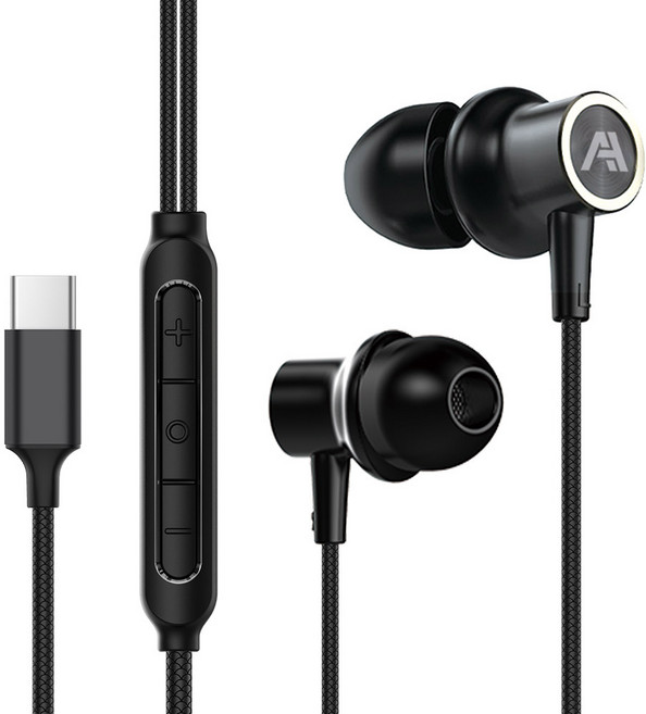 에이투 티타늄 다이나믹 드라이버 C타입 유선 이어폰 AW111C 블랙