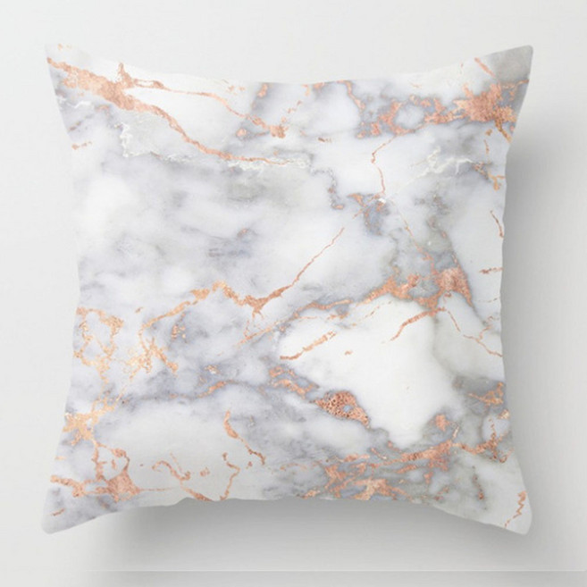 마켓에이 럭셔리 마블 프린팅 단면 쿠션커버