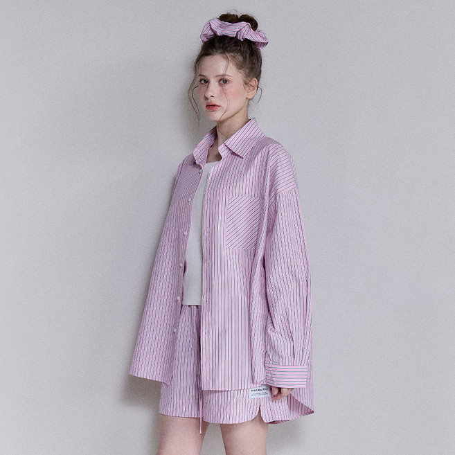 캄투올 여성용 프레임 잠옷 셔츠 하프팬츠