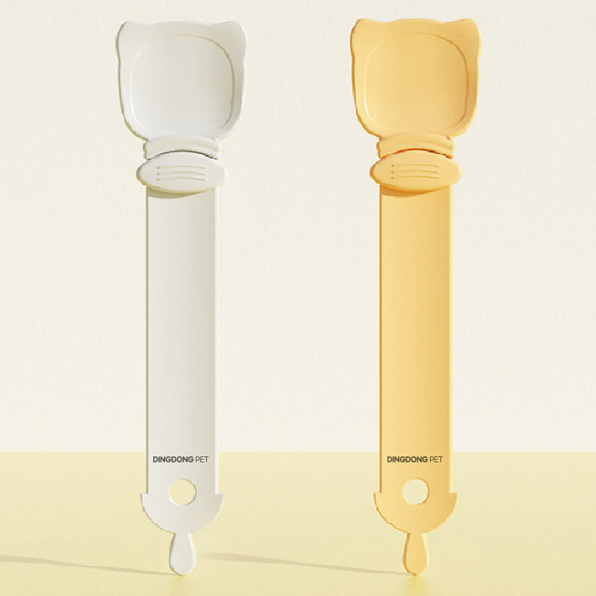 딩동펫 슬라이딩 짜먹는 간식 짜개 2종, 화이트 + 옐로우, 1세트