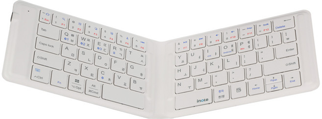 아이노트 멀티 페어링 접이식 블루투스 무선키보드, 크림, X-Folding XK602B