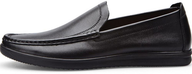 VONIN COLLECTION 男士天然牛皮海麥斯彈性輕量外底舒適樂福鞋 TS067BK