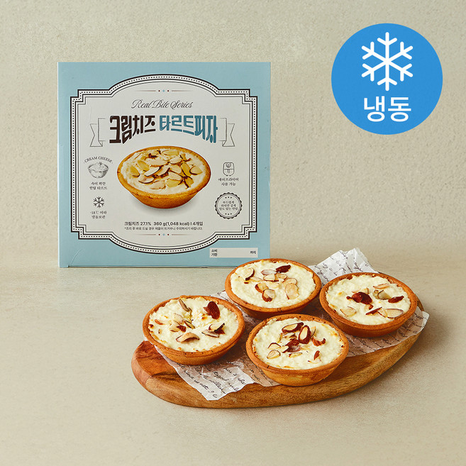 크림치즈 타르트피자 4개입 (냉동), 360g, 1개