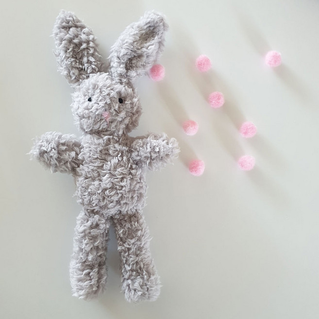 날아라미쎄스깡 몽토끼 인형 DIY 바느질 패키지, 1개, 그레이