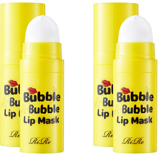 리르 버블버블 립 마스크, 레몬, 12ml, 2개