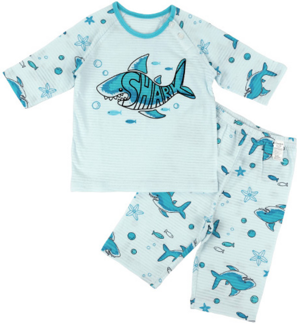 메이키즈 아동용 스케치샤크 7부 쟈가드 상하 세트