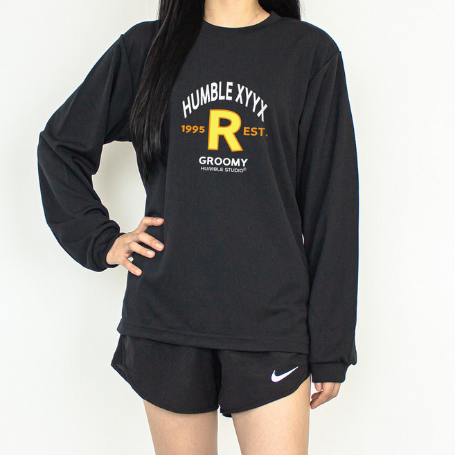 험블스튜디오 남녀공용 프린팅 쿨론 운동 냉감 통기성 긴팔 티셔츠 ROPL_03