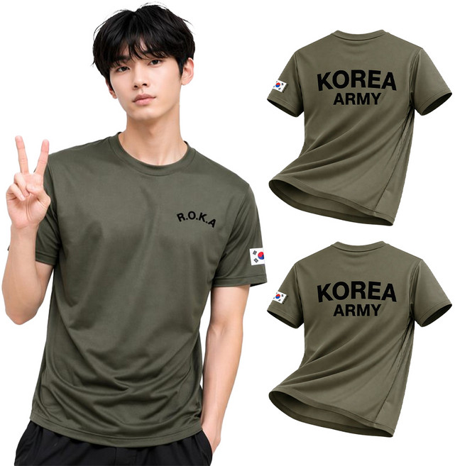 KOREA ARMY 涼感ROKA短袖T恤 2件組
