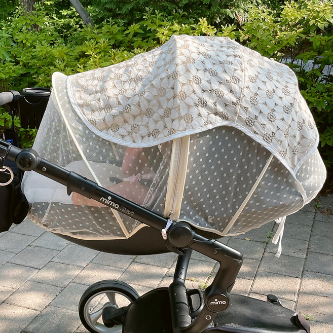 헬로미니미 유모차 햇빛가리개, 플라워 모카무스, 1개