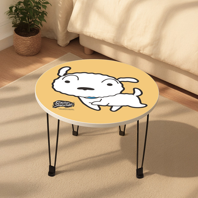 레토 짱구 원형 접이식 테이블 CBT-FC02, 흰둥이