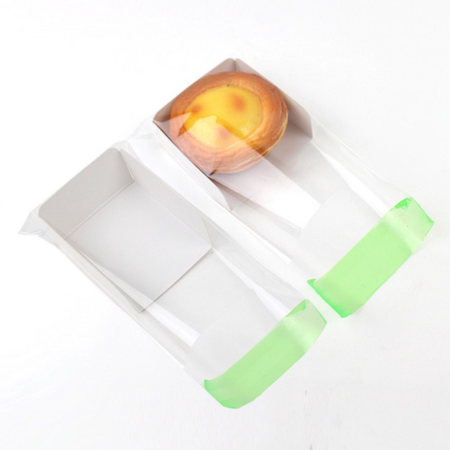 아이엔피 사각 쿠키 5호 받침 막힘형 5.6 x 5.6 x 2 cm + 접착 OPP 봉투 9 x 15 + 4cm 세트, 화이트(받침), 50세트