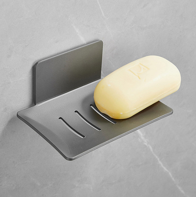 존글로벌 무타공 비누 받침대, 1개, 다크그레이