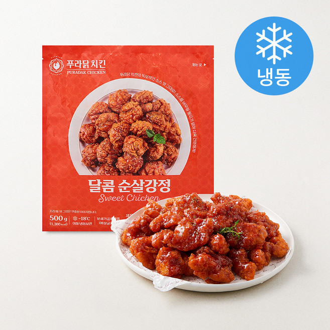 푸라닭 달콤양념 순살강정 (냉동), 500g, 1개