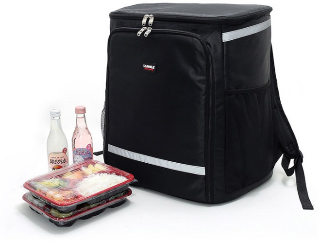 어반카 오토바이 자전거 테이크아웃 배달 백팩, 블랙