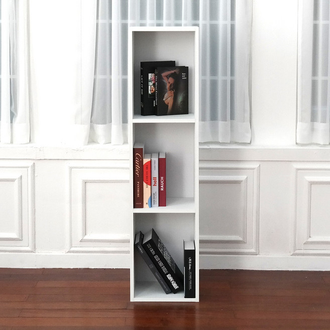 루이스 책장 300, 화이트, 3단