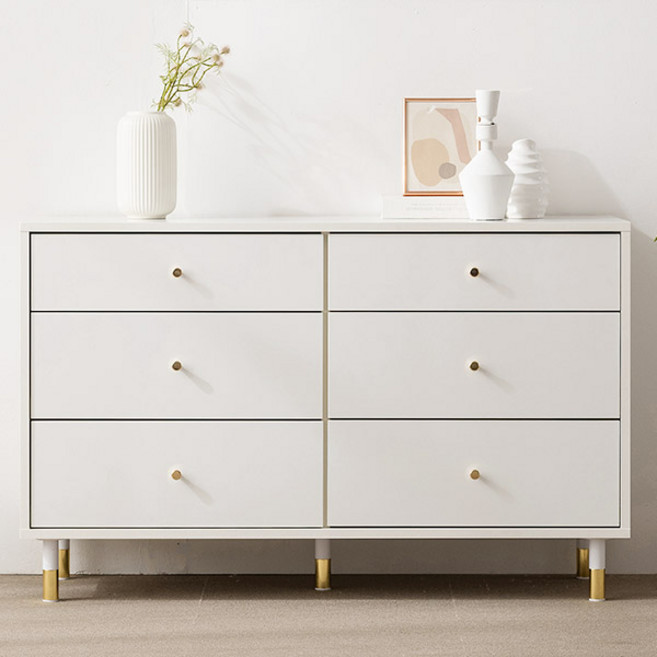 삼익가구 말론 1200 6단 와이드 서랍장, 화이트, 6개