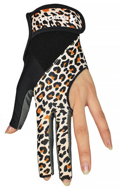 알럽핏 세손가락 고탄력 당구 왼손 장갑, 레오파드