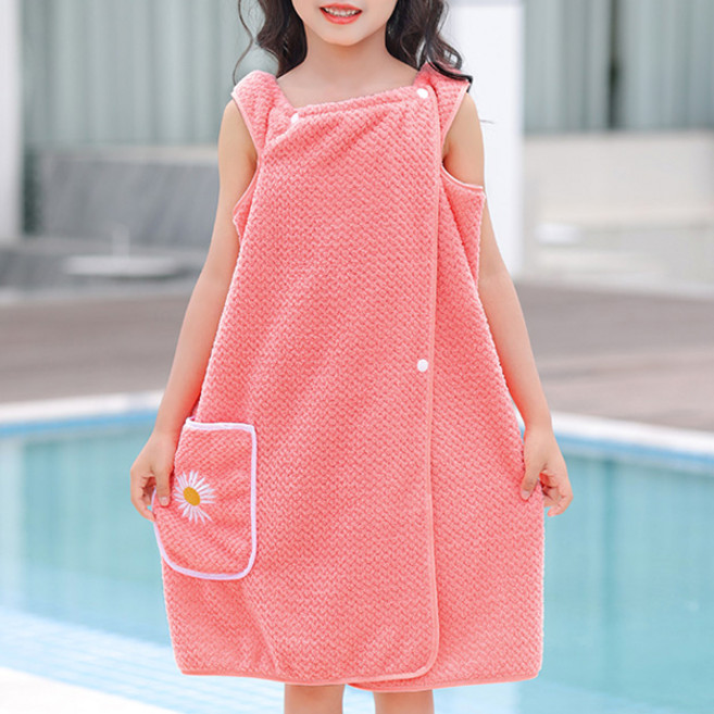 우주아이 아동용 보송데이지 원피스 목욕가운