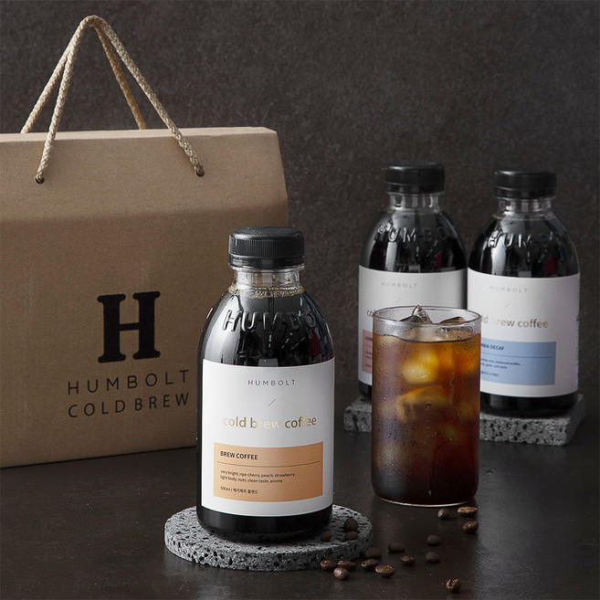 훔볼트 프리미엄 콜드브루 원액 피베리 싱글 500ml + 예가체프 블렌드 500ml + 콜롬비아 디카페인 500ml 선물세트 7호, 1.5L, 1세트