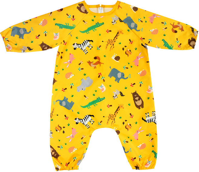 바니키즈 유아용 방수 전신 엉덩이 무봉제 미술가운, 동물