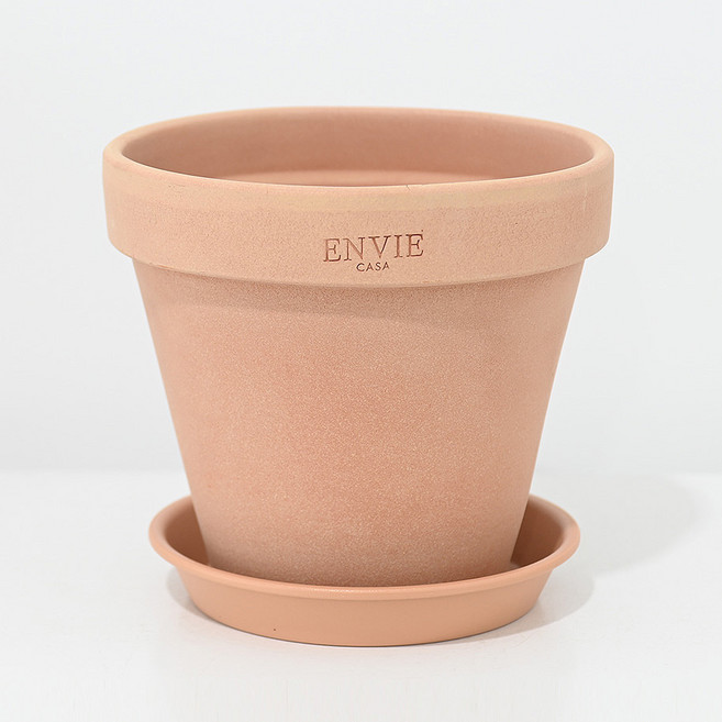 앙비까사 베트남 토분 브이라인 PP받침세트, 피치, 1개