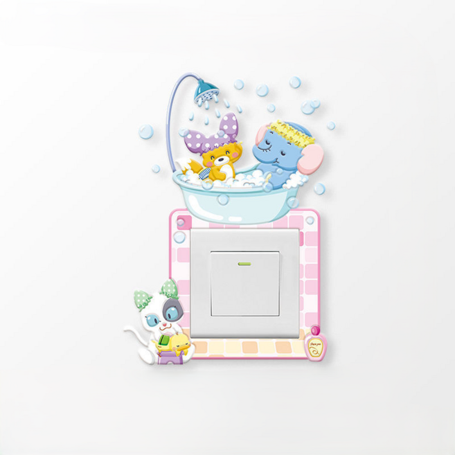 던전스트디오 귀여운 캐릭터 벽 스위치 커버 3p, 12