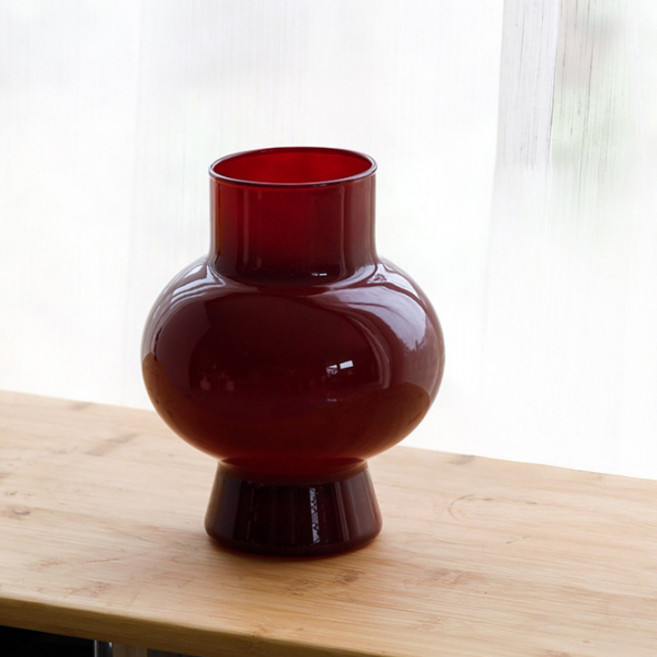 미르노아 심플 프렌치 스타일 오브제 유리화병 MMM3521, 버건디