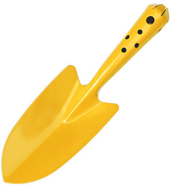 알앤유 가정용 꽃밭 원예용 삽 옐로우, 1개