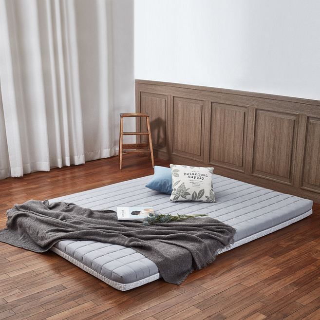 THERIX HOME 睡眠床墊 + 床罩組, 8cm, 灰色