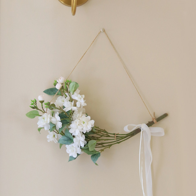 조화 체리블러썸 가랜드, 화이트