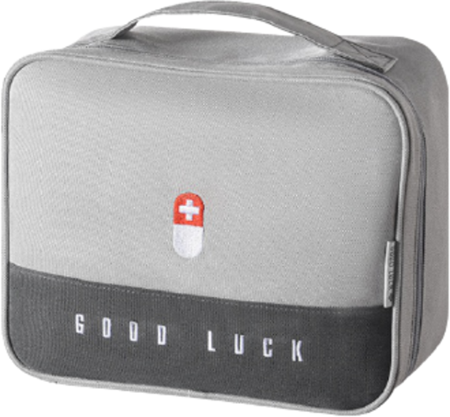 멀티 약통 구급함 가방 그레이, 1개