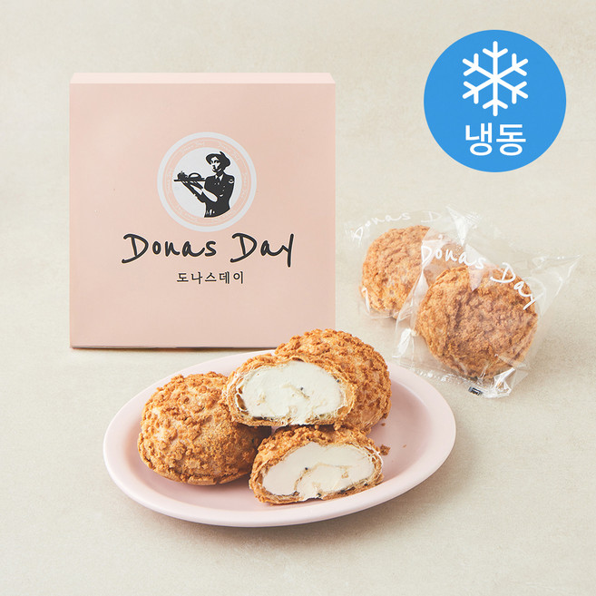 도나스데이 깨찰슈 크림빵 (냉동), 90g, 4개입, 1개
