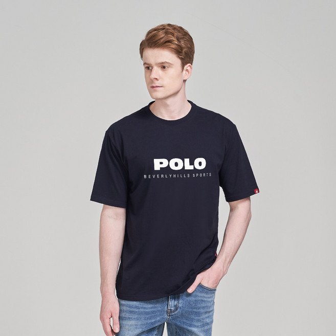 비버리힐스폴로클럽 통기성 와이드 스포츠 라운드 반팔 티셔츠 CPS9T58