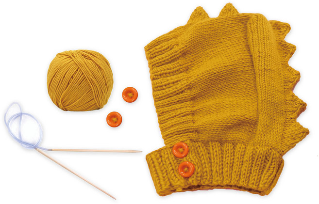 멜로우스토리 니팅 하트 블랭킷 DIY 키트, 머스타드, 1세트