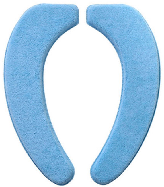 극세사 쿠션 변기시트, 블루, 1개