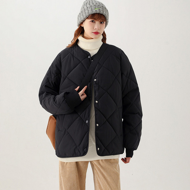 Banya Story 女款絎縫圓領鋪棉外套 PP111