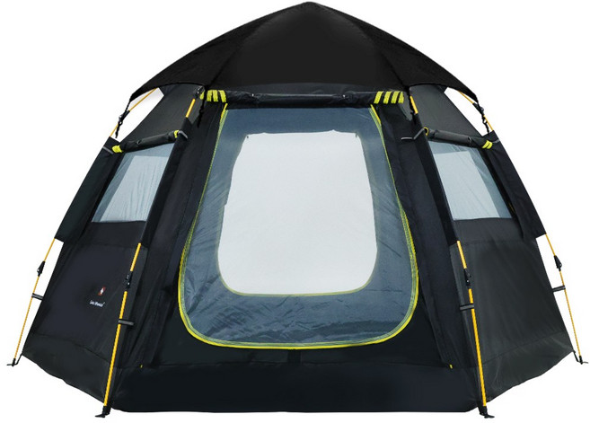 스위스마운틴 헥사돔 원터치텐트, 블랙, 6인용