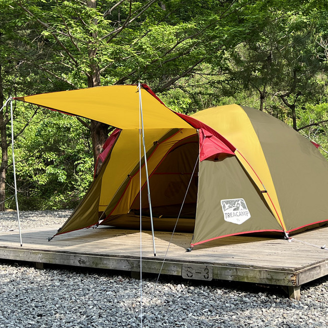 트레아캠프 뉴 필드 돔 텐트, 카키머스타드, 4~5인용