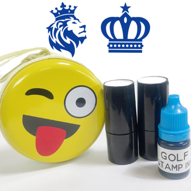 애플 골프공 스탬프 세트, BLUE C, 1세트