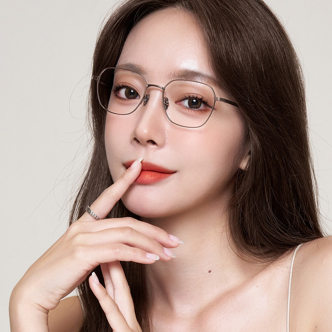 누엘레멘 가벼운 티타늄 클래식 사각 아시안핏 안경테