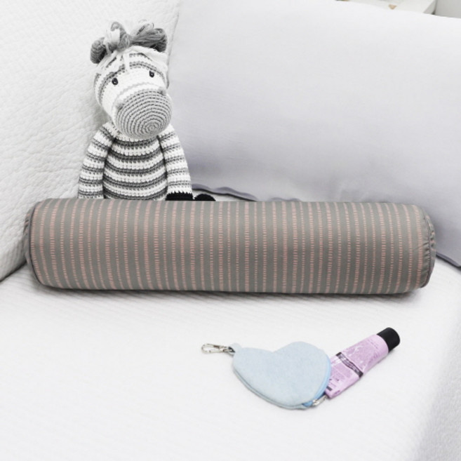 베드앤데코 에브리데이 경추 목베개 + 솜 세트, 그레이핑크, 1세트