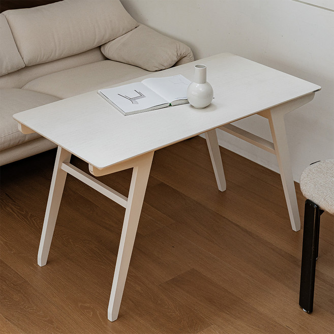 헤즈로 미스바 1200 원목 폴딩 높이조절 식탁 테이블 방문설치, 화이트