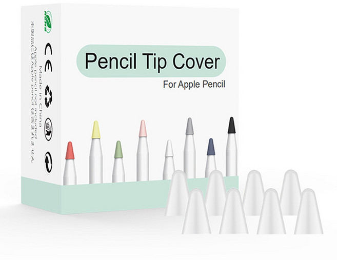 아이엠듀 1세대 2세대 애플 펜슬 마그네틱 실리콘 보호캡 케이스, 8개, 반투명