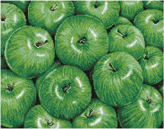 아이러브페인팅 더홈스 DIY 프리미엄 보석 십자수 키트, 18 청사과, 1세트