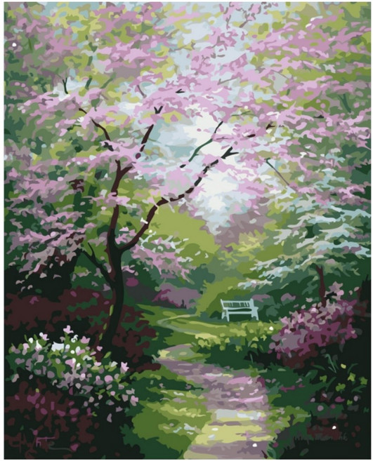 모모픽스페인팅 DIY 명화 그리기 세트 40 x 50 cm, 시크릿가든, 1개