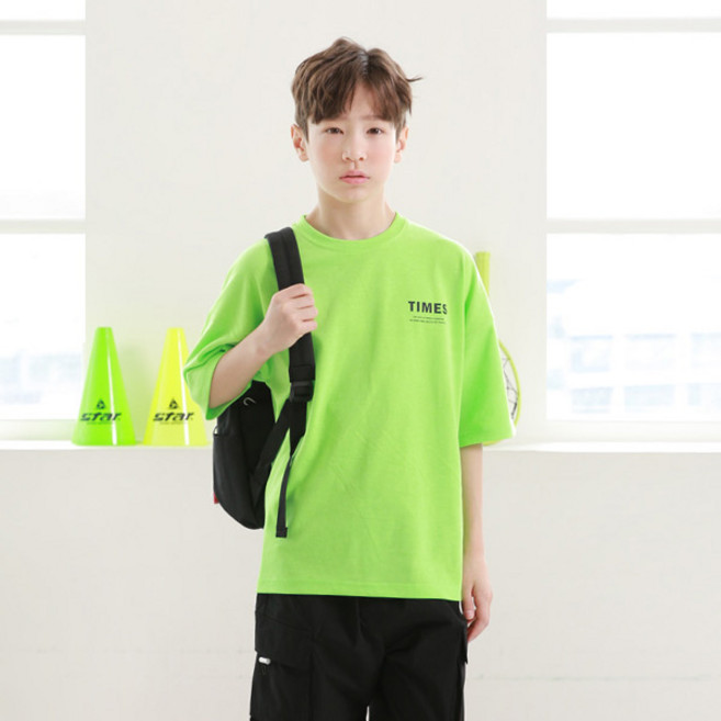 나나주니 라운드넥 타임즈 반팔 티셔츠