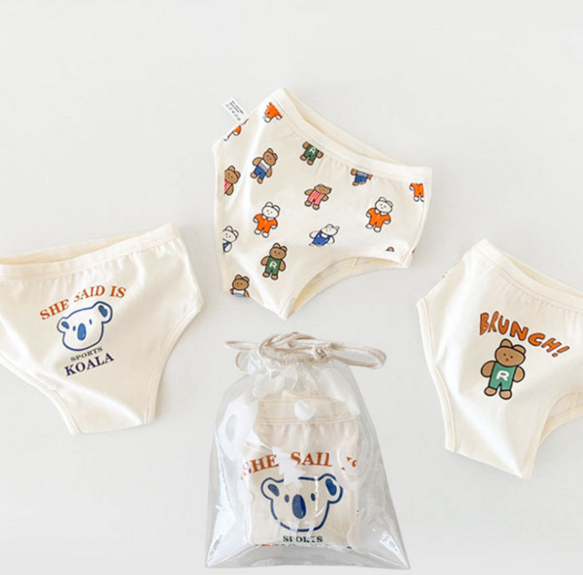 ZYZ 남아용 브런치 삼각팬티 3종 + 파우치 세트