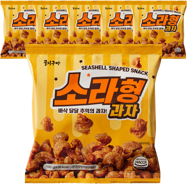 꿀이구마 소라형 과자, 100g, 6개